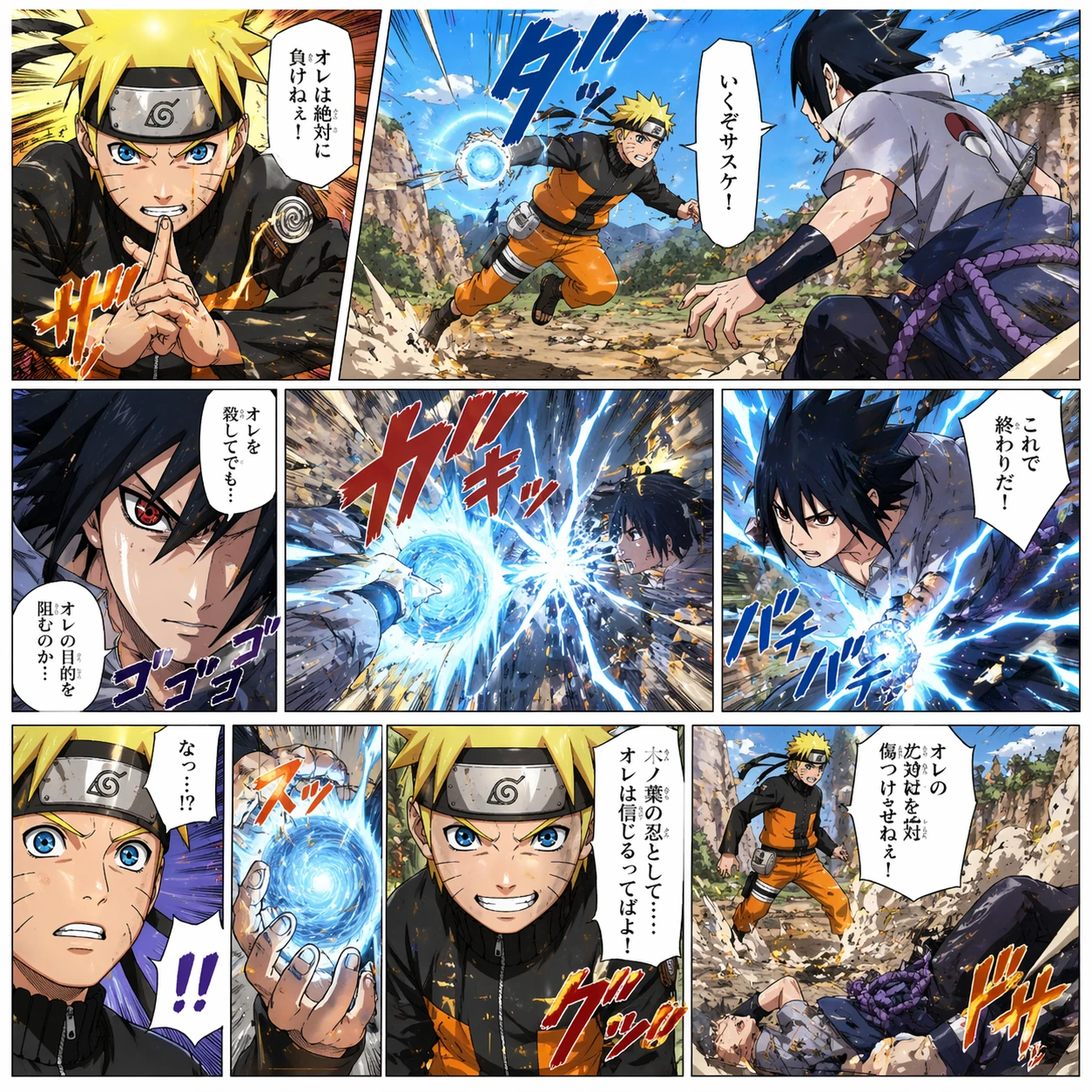 Quadros de mangá de batalha gerados por IA com sequências de ação dinâmicas